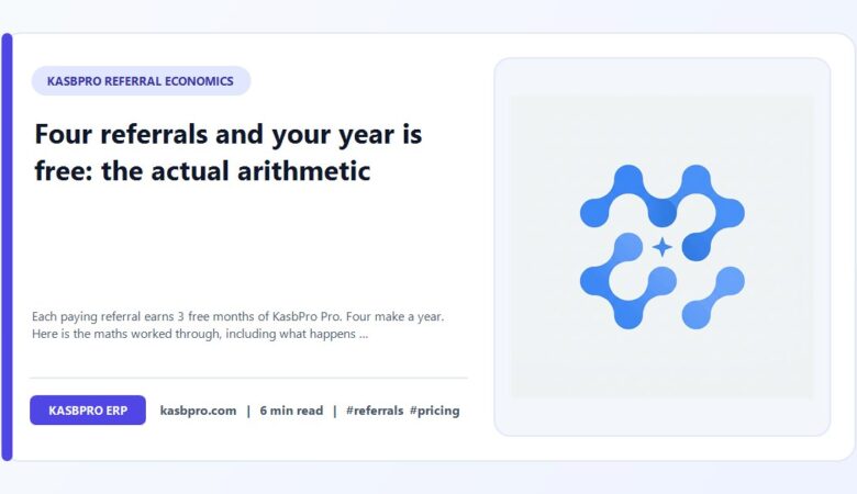 Four referrals and your year is free: the actual arithmetic