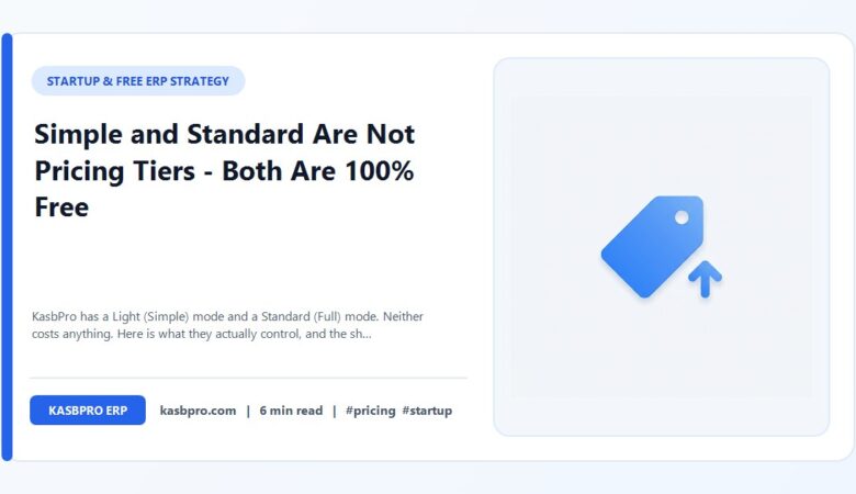 Simple and Standard Are Not Pricing Tiers – Both Are 100% Free